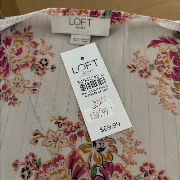 LOFT Floral Print Kimono - Picture 2 of 5